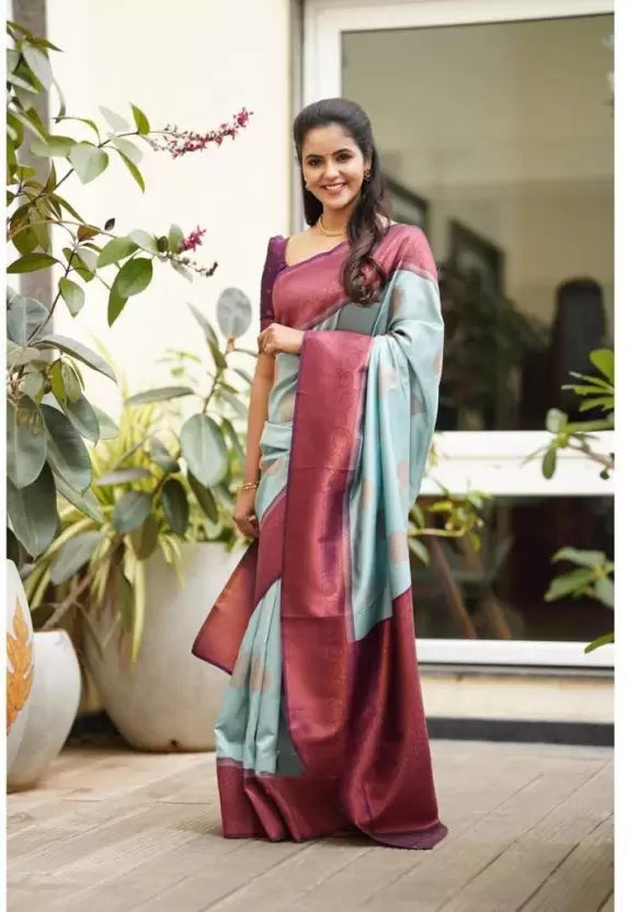 wedding wear zari weaving new banarasi jacquard saree
