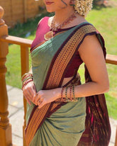 fancy kanjivaram cotton silk saree for women