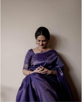 Women's Woven Kanjivaram Art Silk Designer Fancy Saree by Vootbuy