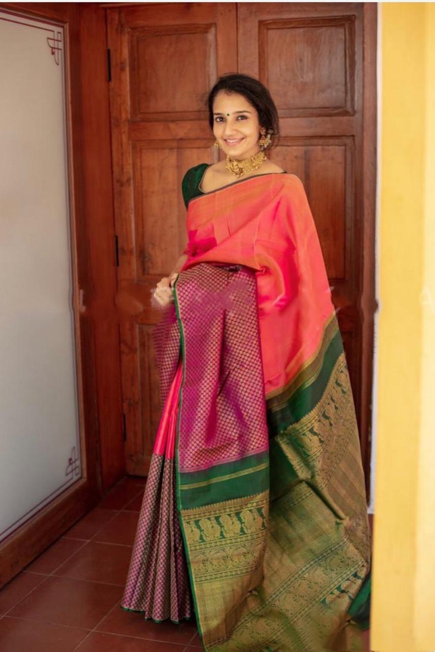 lichi soft kanchipuram silk saree for women