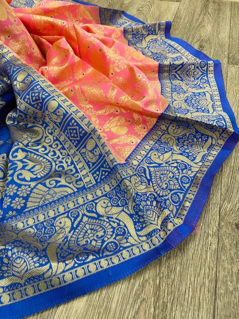 zari weaving work saree