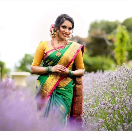 soft lichi silk paithani saree