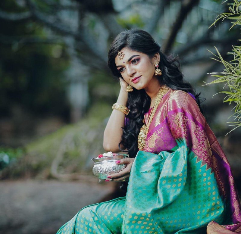 zari woven saree for wedding