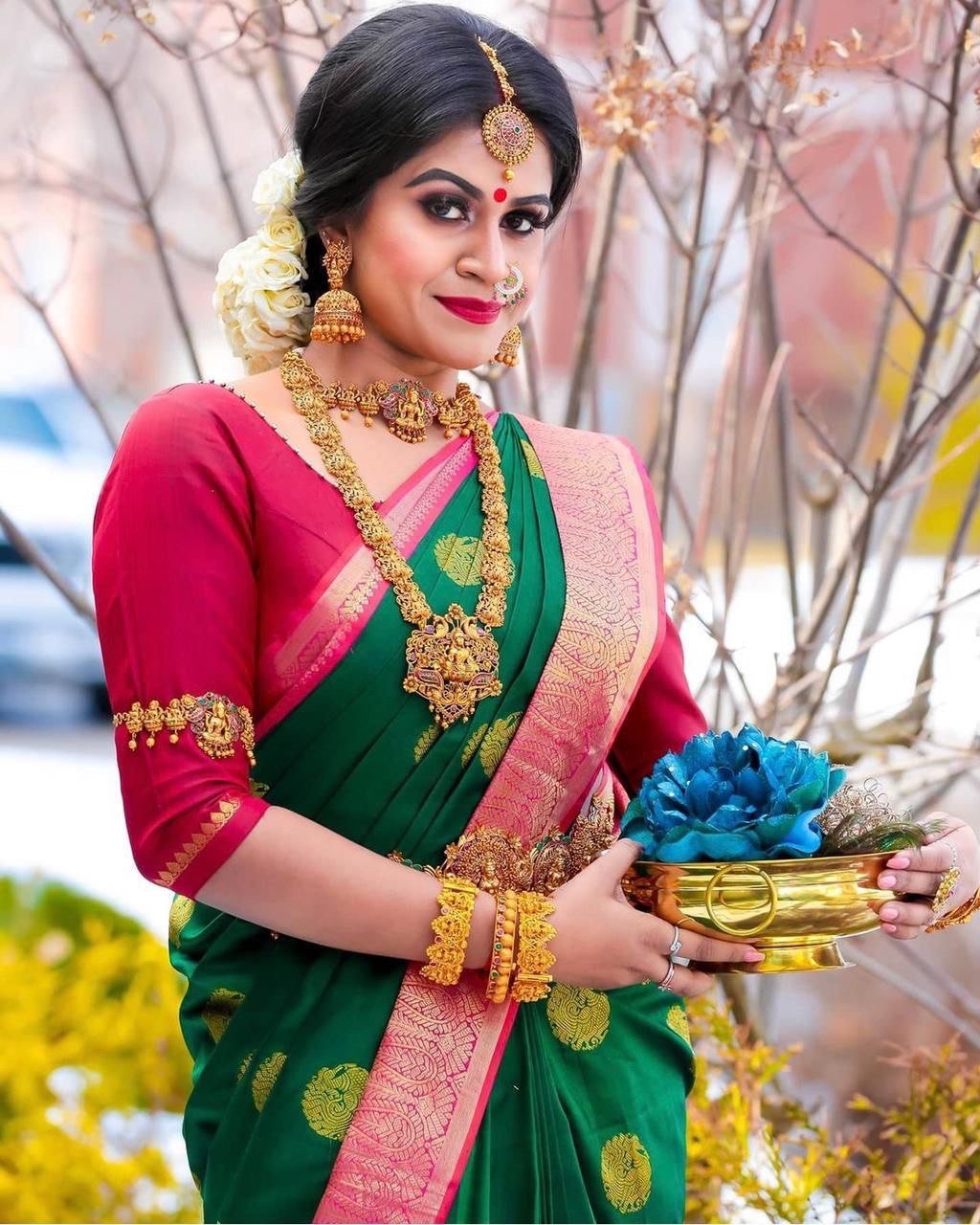 peacock designer saree for wedding
