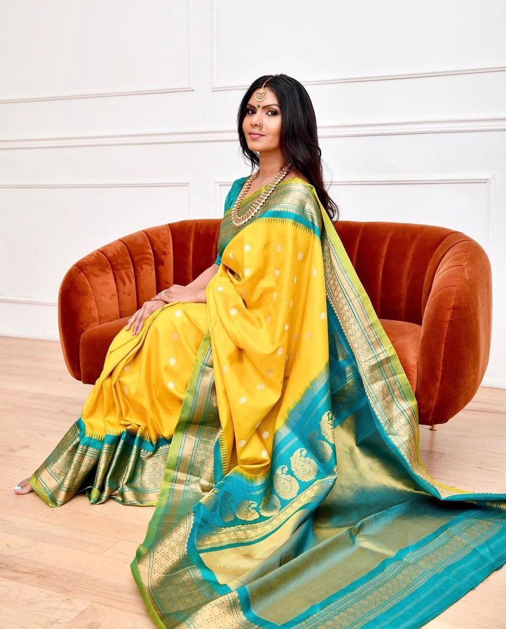 haldi silk saree in kanchipuram