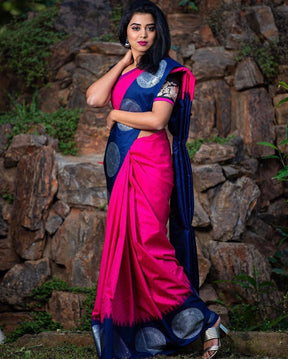 Pink Zari Woven Kanjivaram Pure Art Silk Saree: A Blend of Culture and Sophistication