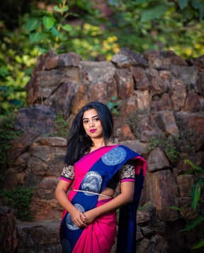Women's Beautiful Zari Woven Embellished Kanjivaram Pure Art Silk Saree