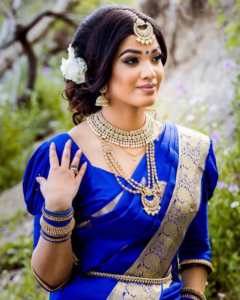 zari woven kanjivaram silk blend saree