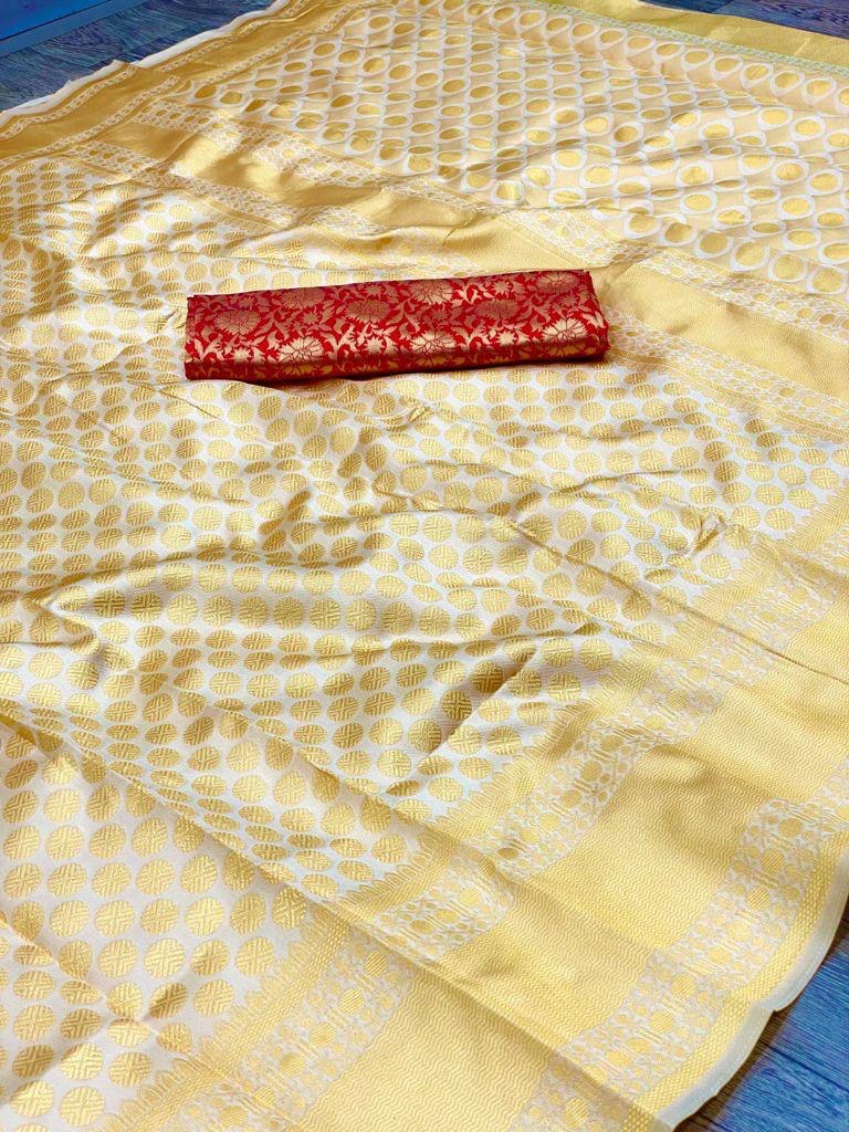 cream soft silk kanchipuram saree