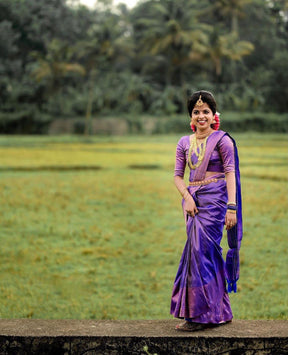 purple wedding saree for women