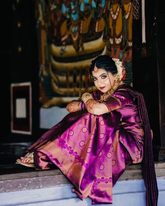 Lavender Zari Woven Banarasi Soft Silk Saree