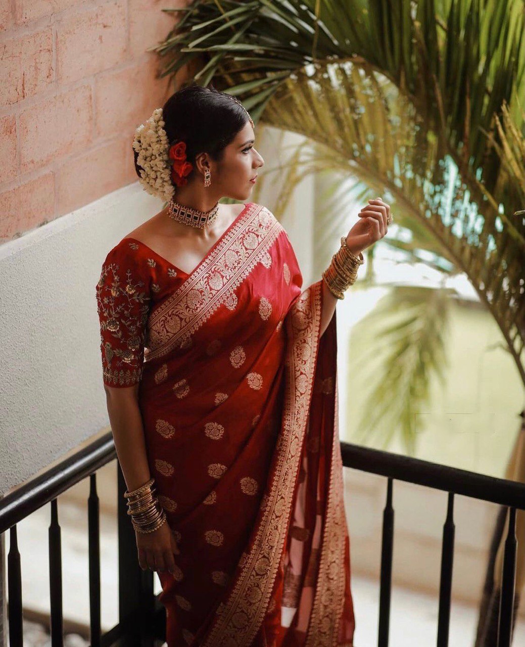 Women's Zari Weaving Pure Soft Silk Fancy jacquard Saree - Vootbuy