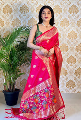 zari woven kanjivaram silk saree with jacquard work