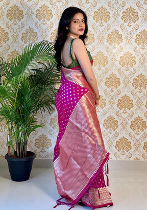Floral Printed Fully Zari Weaving Kanjivaram Pure Silk jacquard Saree