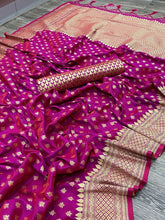 Floral Printed Fully Zari Weaving Kanjivaram Pure Silk jacquard Saree