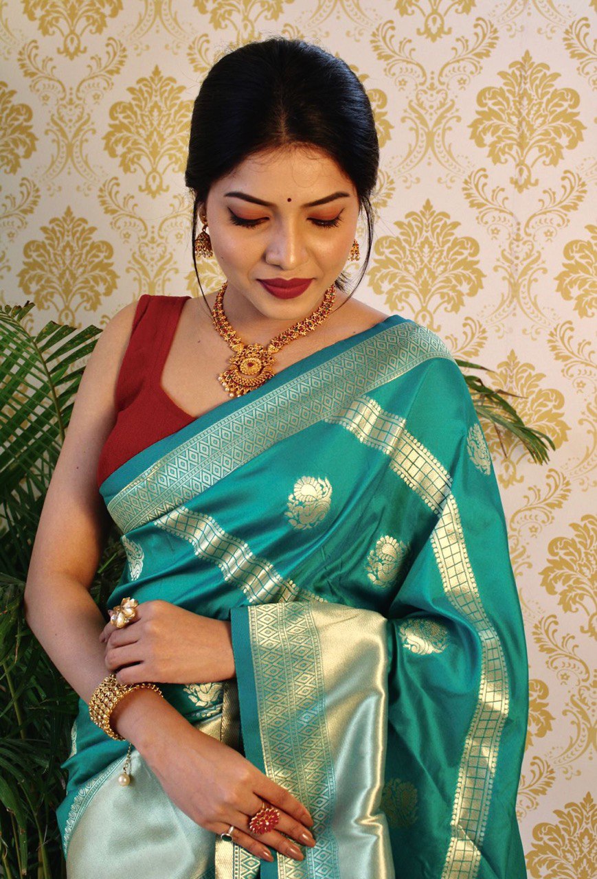 Wedding Wear Pure Banarasi Soft Silk Saree - Perfect Zari Weaving
