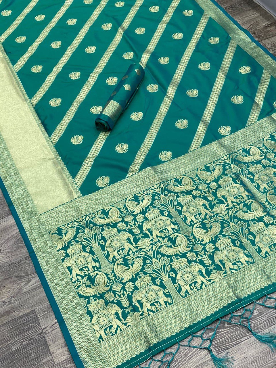 Banarasi Soft Silk Saree with Intricate Zari Weaving - Wedding Wear