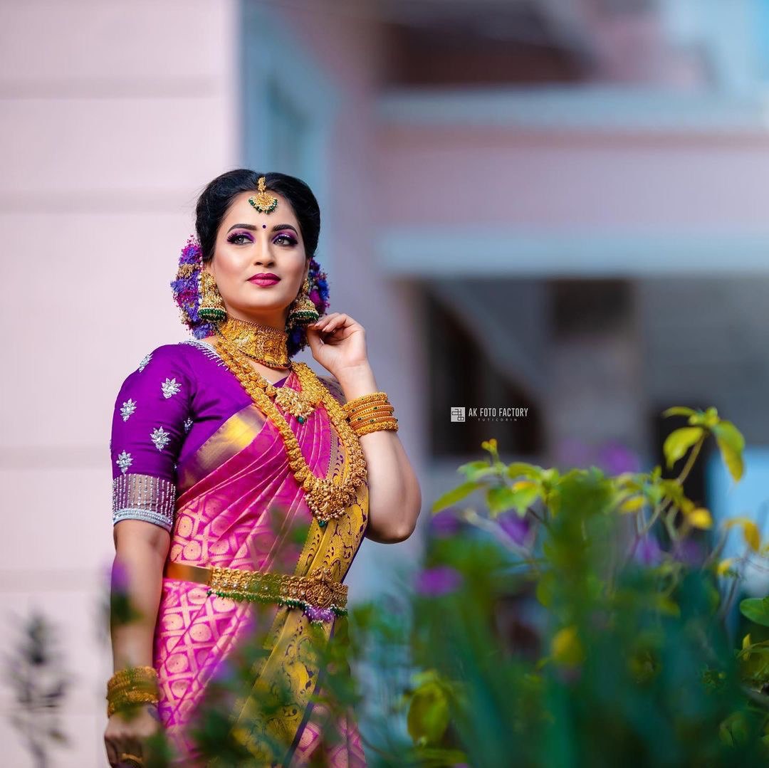 pink saree for wedding