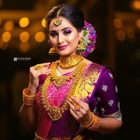 purple wedding saree for women