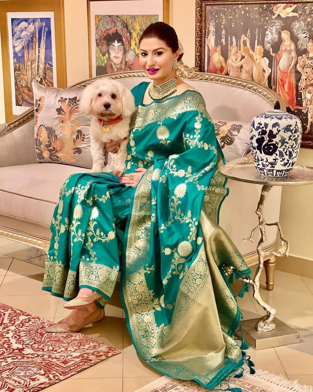 zari woven design art silk saree