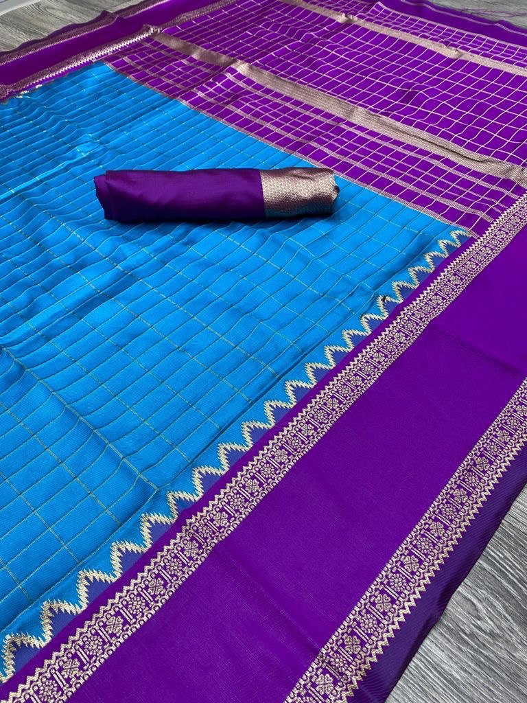 banarasi saree with plain blouse