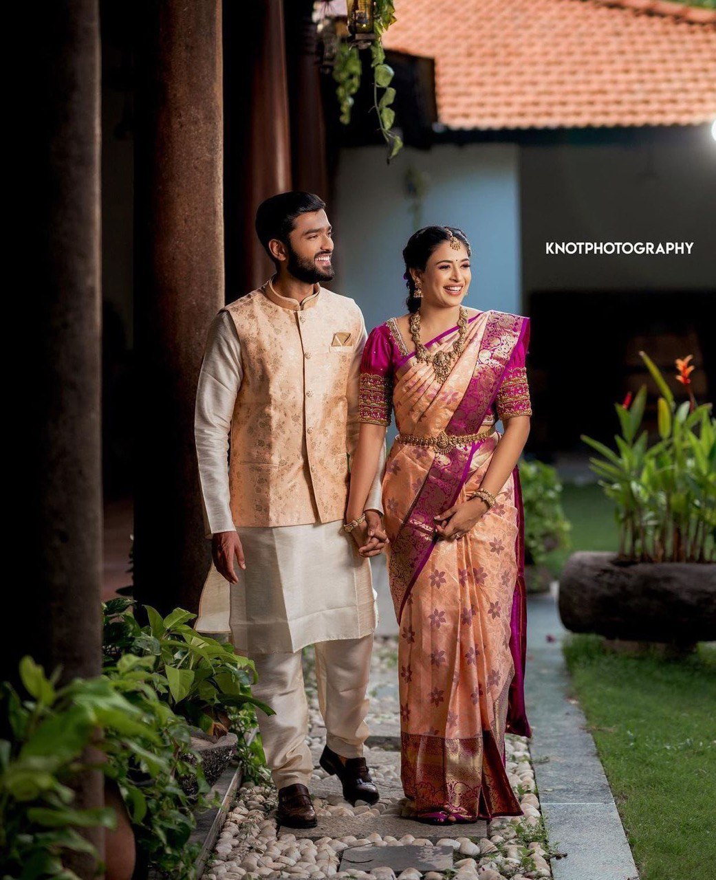pink kanjivaram silk saree for wedding