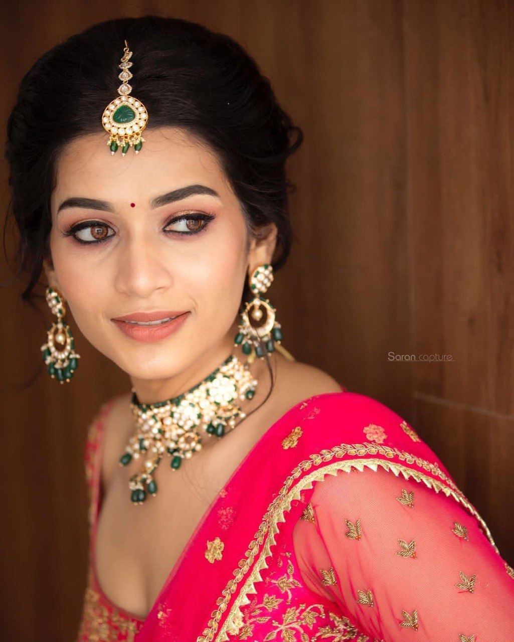 Pink & Green Kanjivaram Pure Silk Saree Ensemble - Timeless Elegance