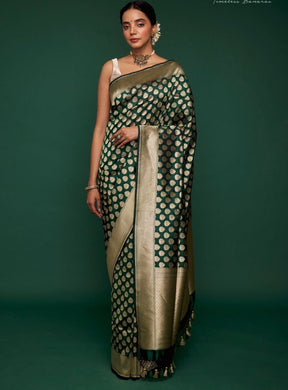 green soft silk saree