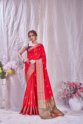 designer soft silk kanjivaram jacquard saree for women's