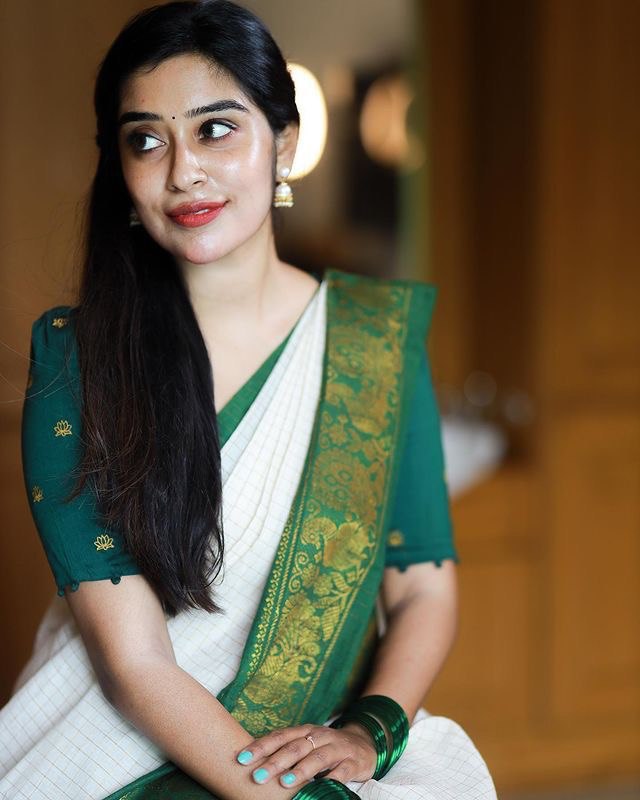 soft silk saree with jacquard border