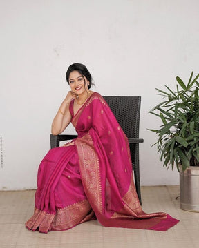 Indian Kanchipuram Soft Silk Weaving Work Saree With Unstitched Running Blouse For Women Wear Wedding Wear Party Wear Indian saree